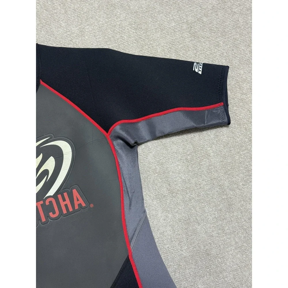Gotcha Shorty Wetsuit Spring Suit Mens‎ Medium 2mm Neoprene Back Zip Black Red